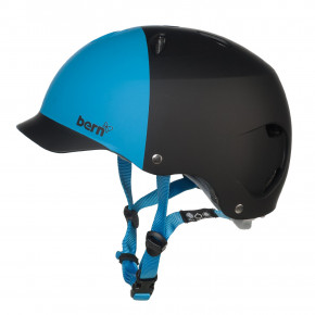 Přejít na produkt Helma Bern Lenox matte black cyan 2tone 2012