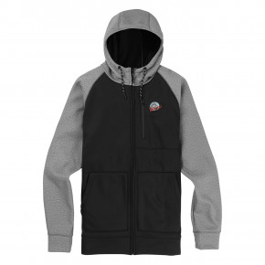 Přejít na produkt Technická mikina Burton Crown Bonded Fz true black/monument heather prin 2018/2019