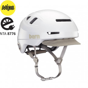 Přejít na produkt Helma Bern Hudson Mips satin white 2020