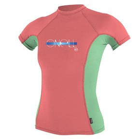 Přejít na produkt Lycra O'Neill Girls Skins S/s Crew coral/mint/coral 2017