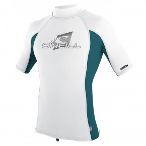 Přejít na produkt Lycra O'Neill Premium Skins S/s Rash Turtlenec white/teal/white 2019