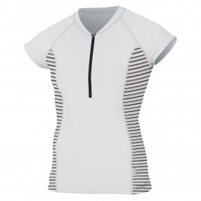 Go to the product Lycra O'Neill Wms Front Zip Cap Sleeve Sun white/highway stripe 2018