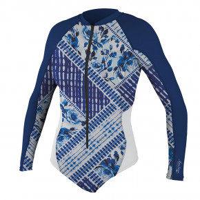Přejít na produkt Lycra O'Neill Wms Premium Skins L/S Surf Suit indigo patch/navy/white 2018