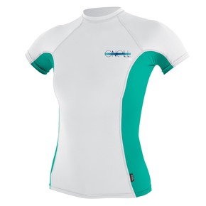Přejít na produkt Lycra O'Neill Wms Skins S/s Crew white/baltic green/white 2017