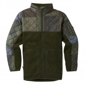 Go to the product Tech Hoodie Burton Pierce Fleece patchwork/forest night heather 2018/2019