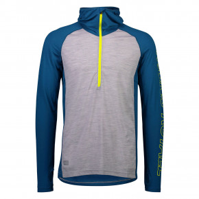 Přejít na produkt Triko Mons Royale Temple Tech Hood oily blue/grey marl 2019/2020