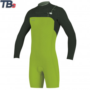 Přejít na produkt Neoprén O'Neill Hyperfreak Chest Zip 2mm L/S Spring dayglo/dark olive 2018