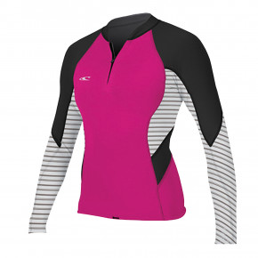 Přejít na produkt Neoprén O'Neill Wms Bahia Fz 1/0,5Mm Jacket punk/pink/highway stripe/black 2018