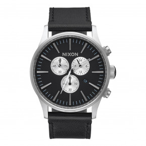Prejsť na produkt Hodinky Nixon Sentry Chrono Leather black 2017
