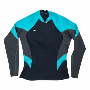 Prejsť na produkt O'Neill Wms Bahia 1/0,5 Front-Zip Jacket slate/graphite/light aqua 2017