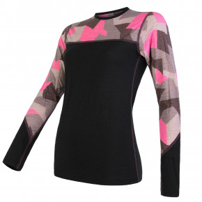 Přejít na produkt Triko Sensor Merino Impress Dámské černá/růžová camo 2019/2020