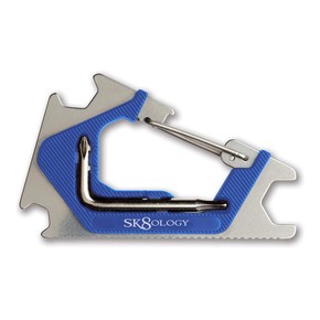Go to the product Tool Sk8Ology Carabiner Skate Tool 2.0 silver/blue