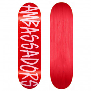 Prejsť na produkt Skate doska Ambassadors Medium Script-B Pink 8.25 2019