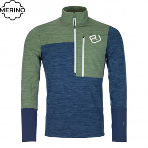 Přejít na produkt Technická mikina Ortovox Fleece Light Zip Neck nigh blue blend 2020/2021