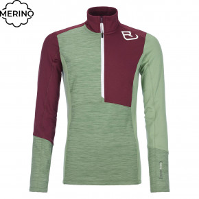 Přejít na produkt Technická mikina Ortovox Wms Fleece Light Zip Neck green forest blend 2020/2021
