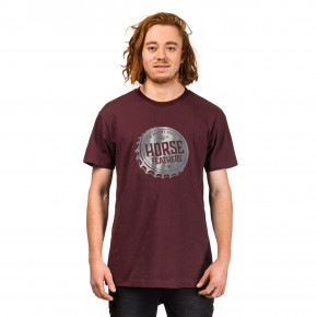 Přejít na produkt Tričko Horsefeathers Helmet burgundy 2018
