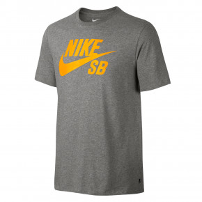 Přejít na produkt Tričko Nike SB Logo dk grey heather/laser orange 2018