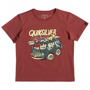 Go to the product T-shirt Quiksilver Wolf Riding Boy brick red 2019
