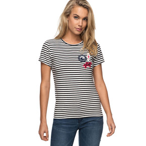 Přejít na produkt Tričko Roxy Taffy Crab Patches marshmallow classic stripe 2017
