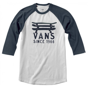 Přejít na produkt Tričko Vans Skate Stack Raglan Boys white/navy heather 2017