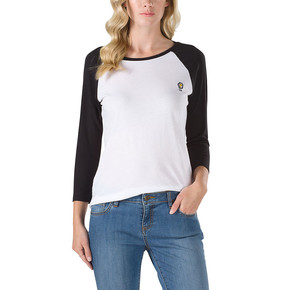 Přejít na produkt Tričko Vans Woodstock Raglan white-black 2017