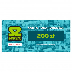 Przejść do produktu Karta podarunkowa Snowboard Zezula 200 PLN