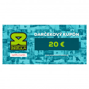 Prejsť na produkt Darčekový kupón Snowboard Zezula 20 €