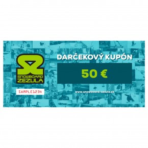 Prejsť na produkt Darčekový kupón Snowboard Zezula 50 €