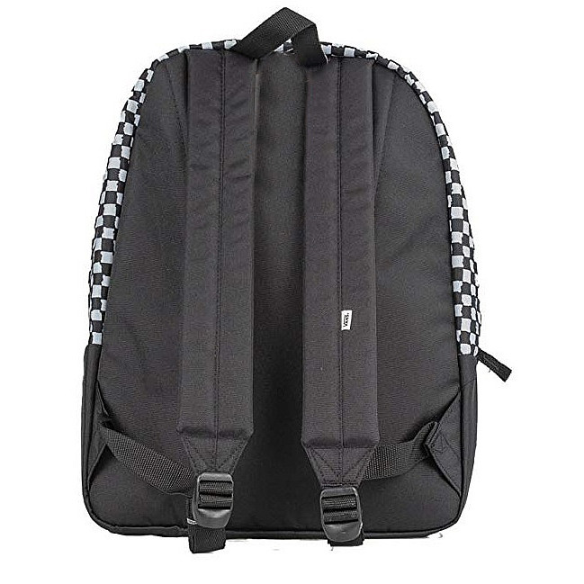 vans realm classic diy checkerboard black & white backpack