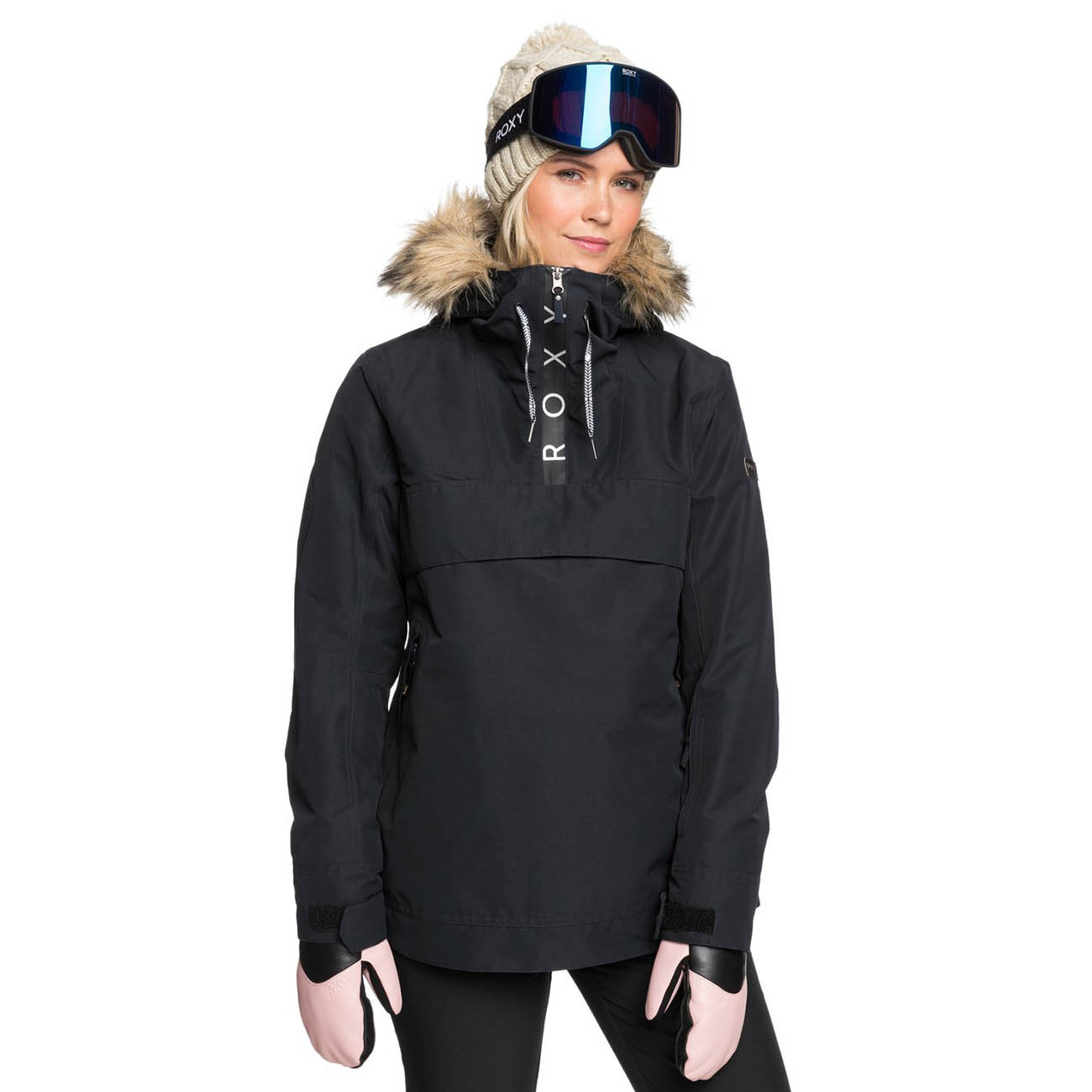 roxy shelter ski jacket in black