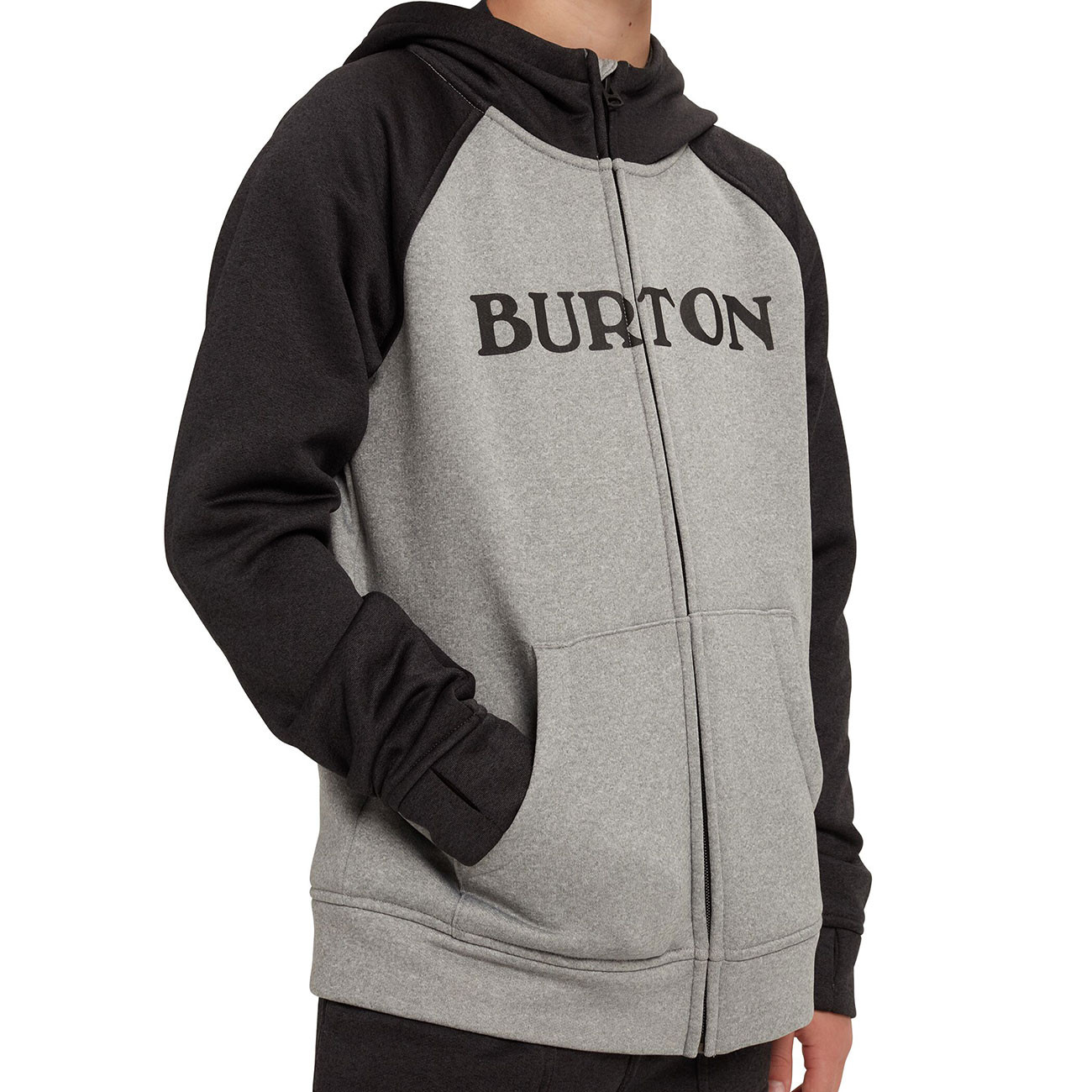 grey burton hoodie