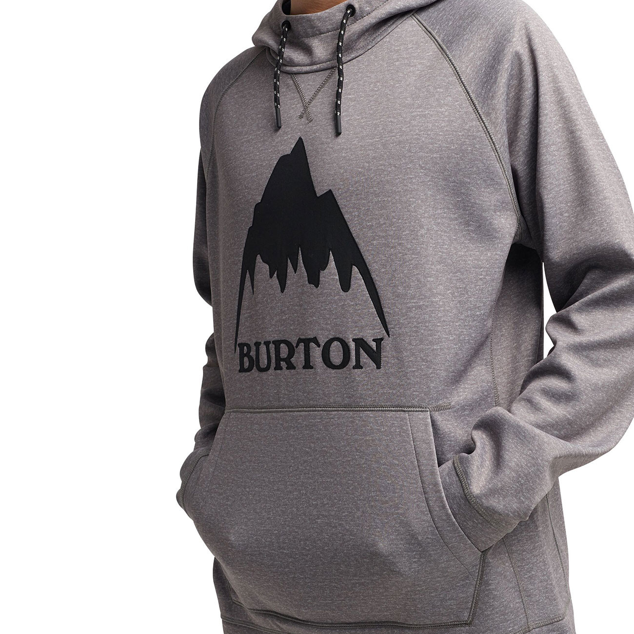 grey burton hoodie