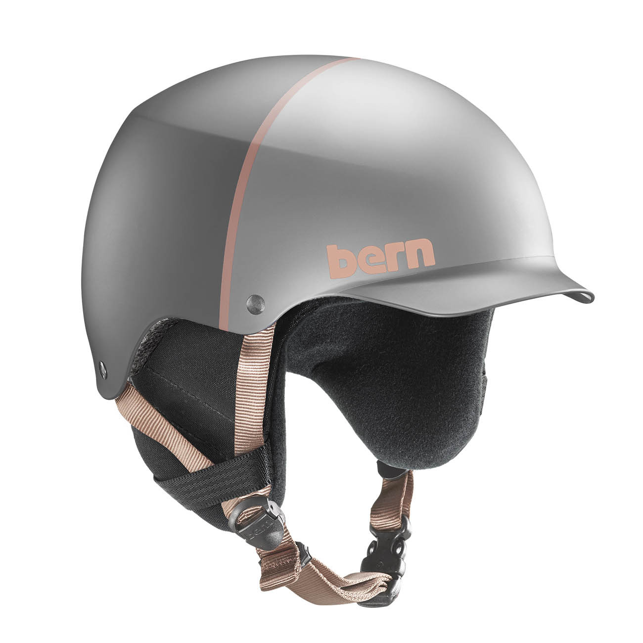 Helmet Bern Baker satin silver Snowboard Zezula