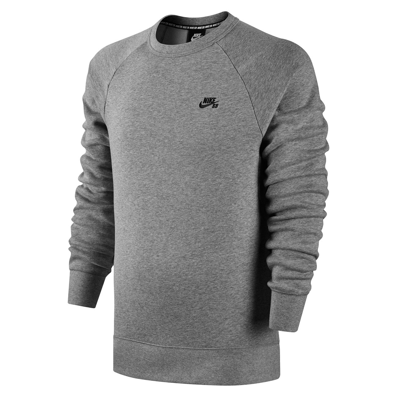 Nike SB Icon Crew Fleece dk grey heather/black | Snowboard Zezula