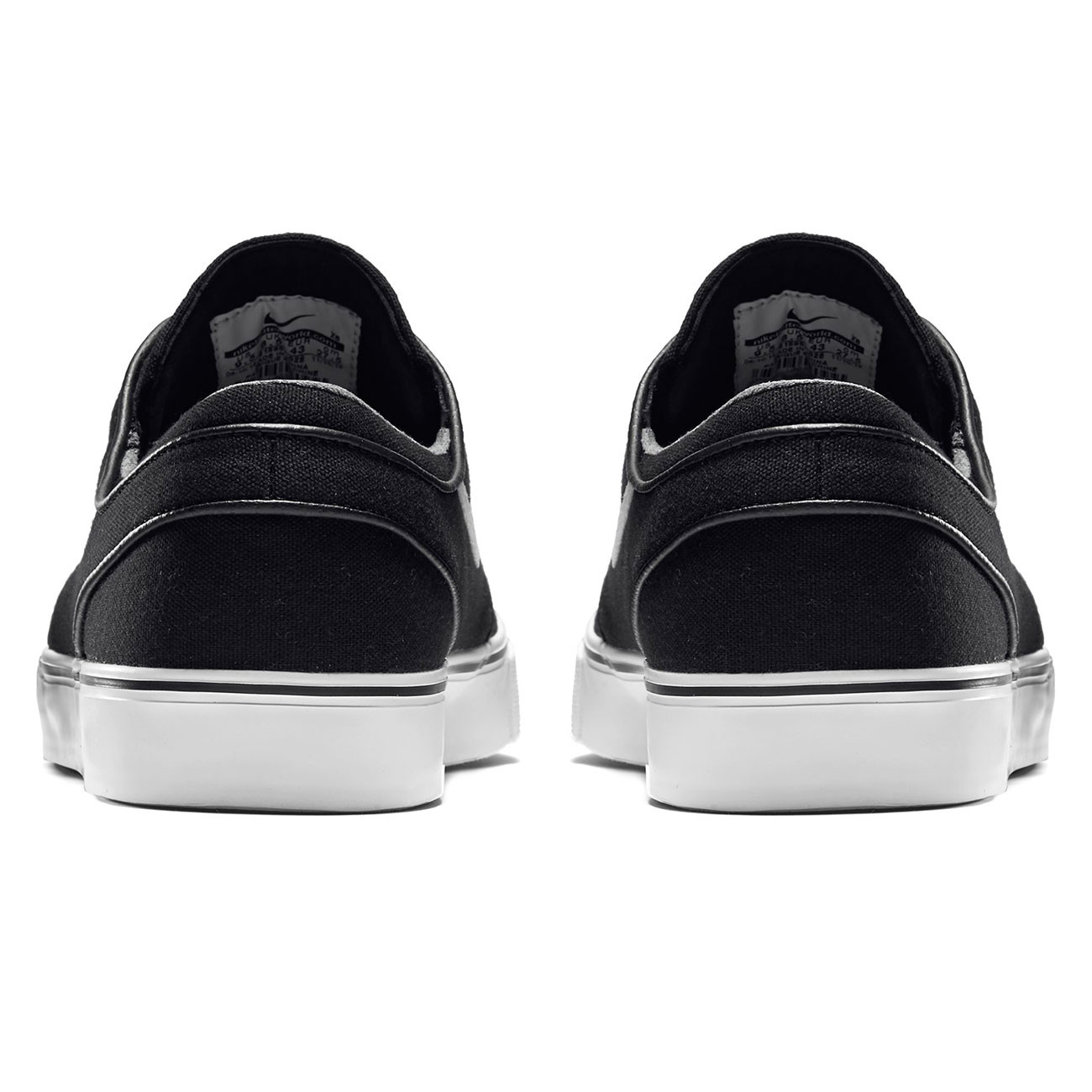 nike sb zoom stefan janoski canvas black & white shoes