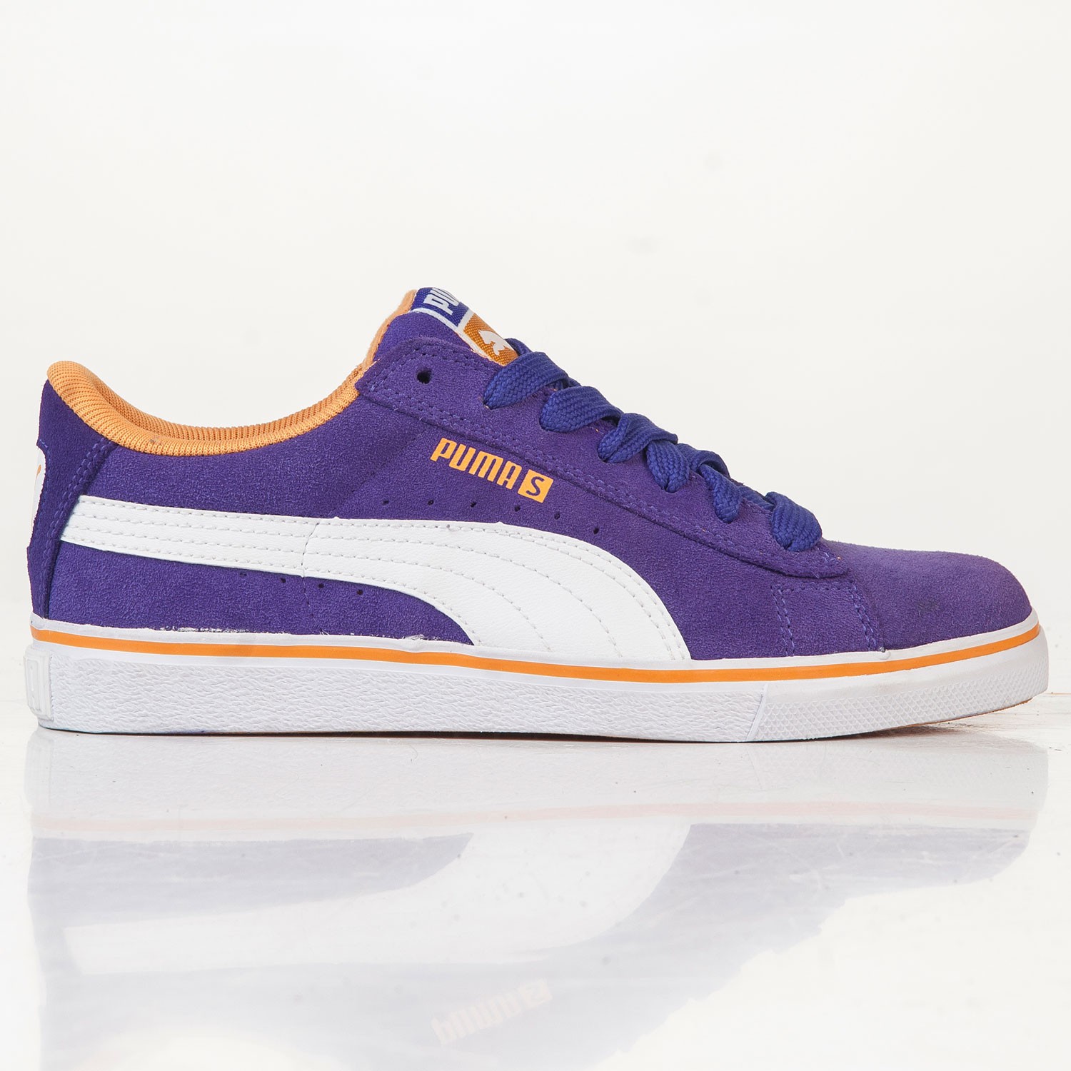 purple and white pumas