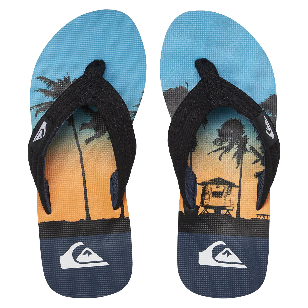 Flip-Flops Quiksilver Molokai Layback black/blue/blue | Snowboard Zezula