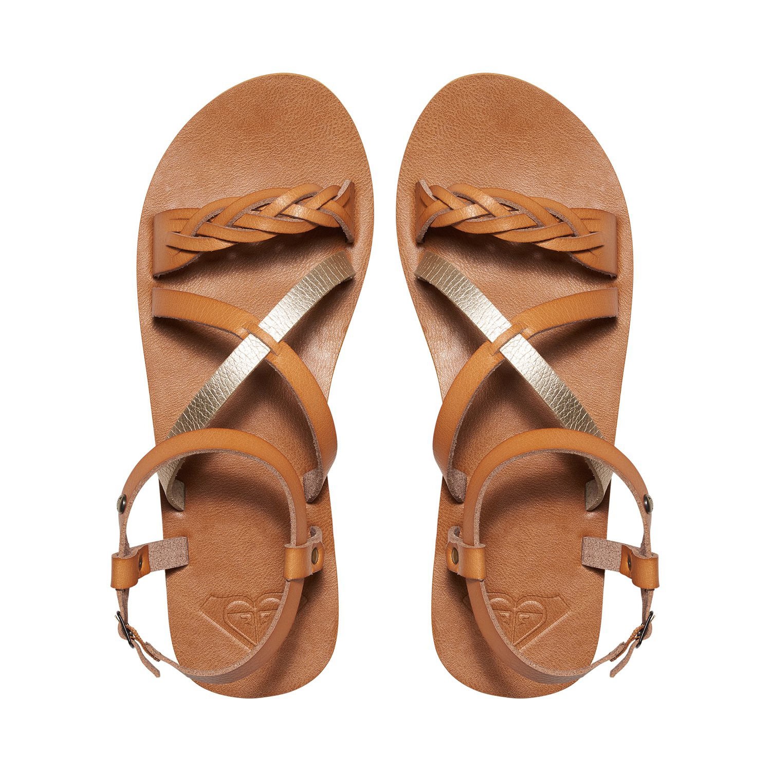 roxy tan flip flops