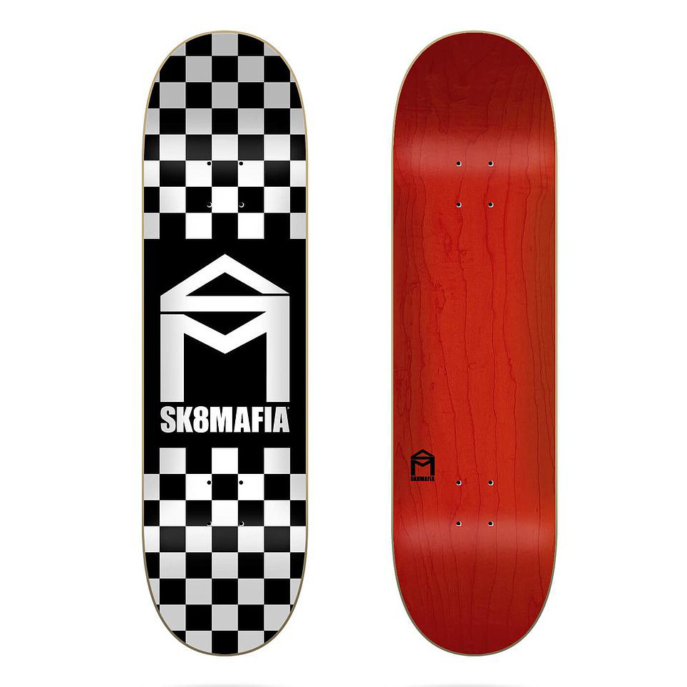 Skate Decks Sk8mafia Checker Black 8 0 Snowboard Zezula