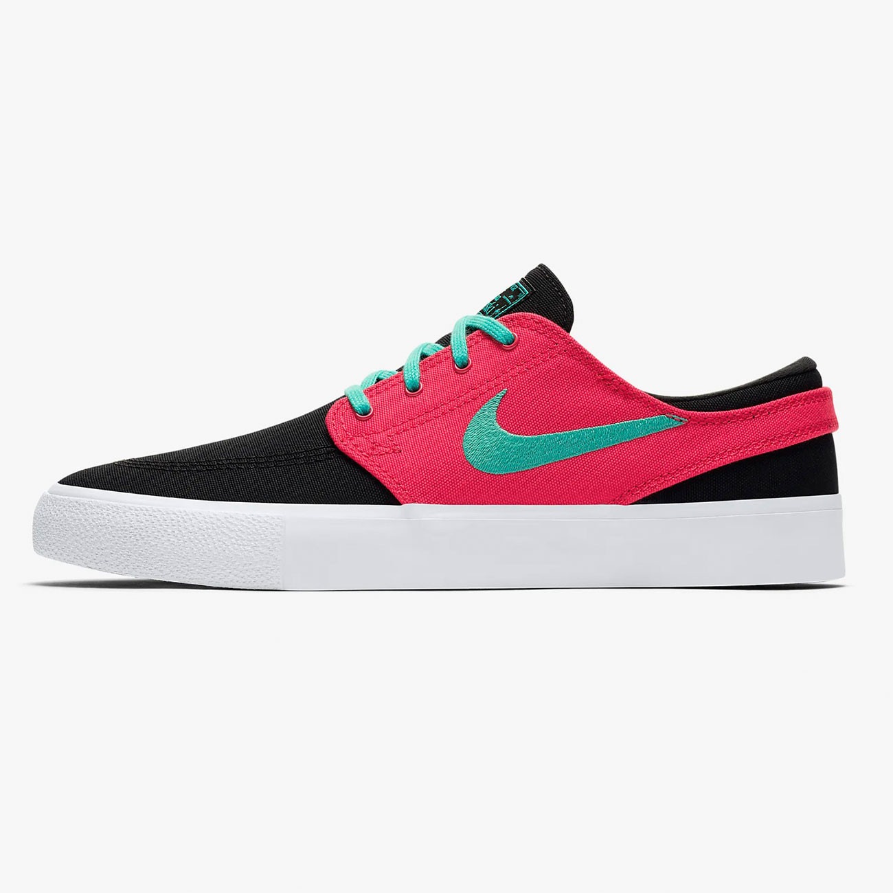 nike sb zoom stefan janoski canvas black & white shoes