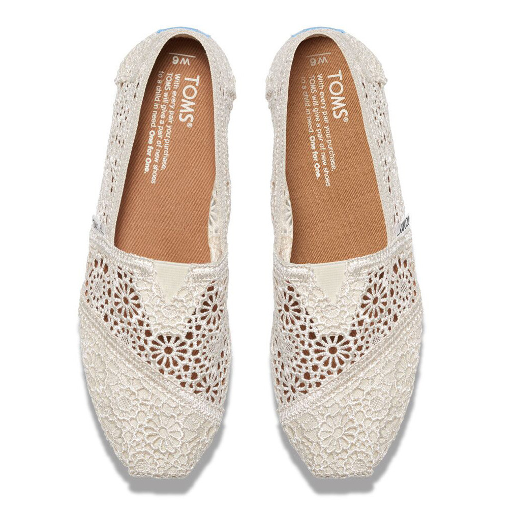 toms moroccan crochet white