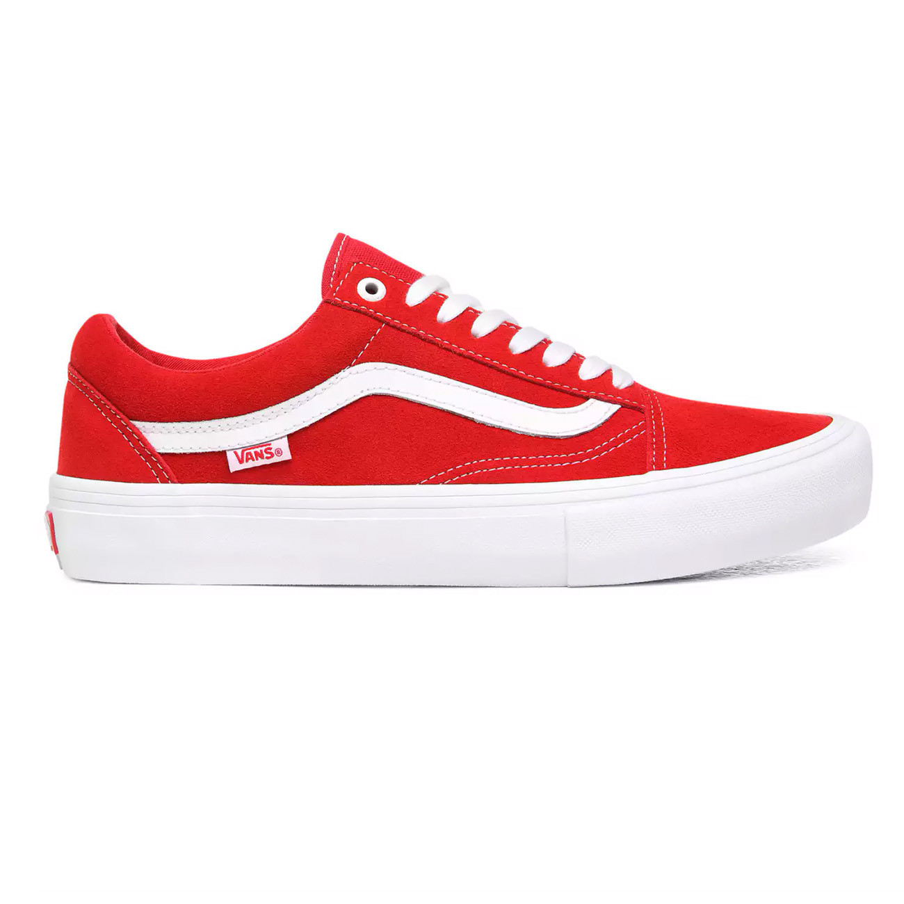 Skate shoes Vans Old Skool Pro suede red/white | Snowboard Zezula
