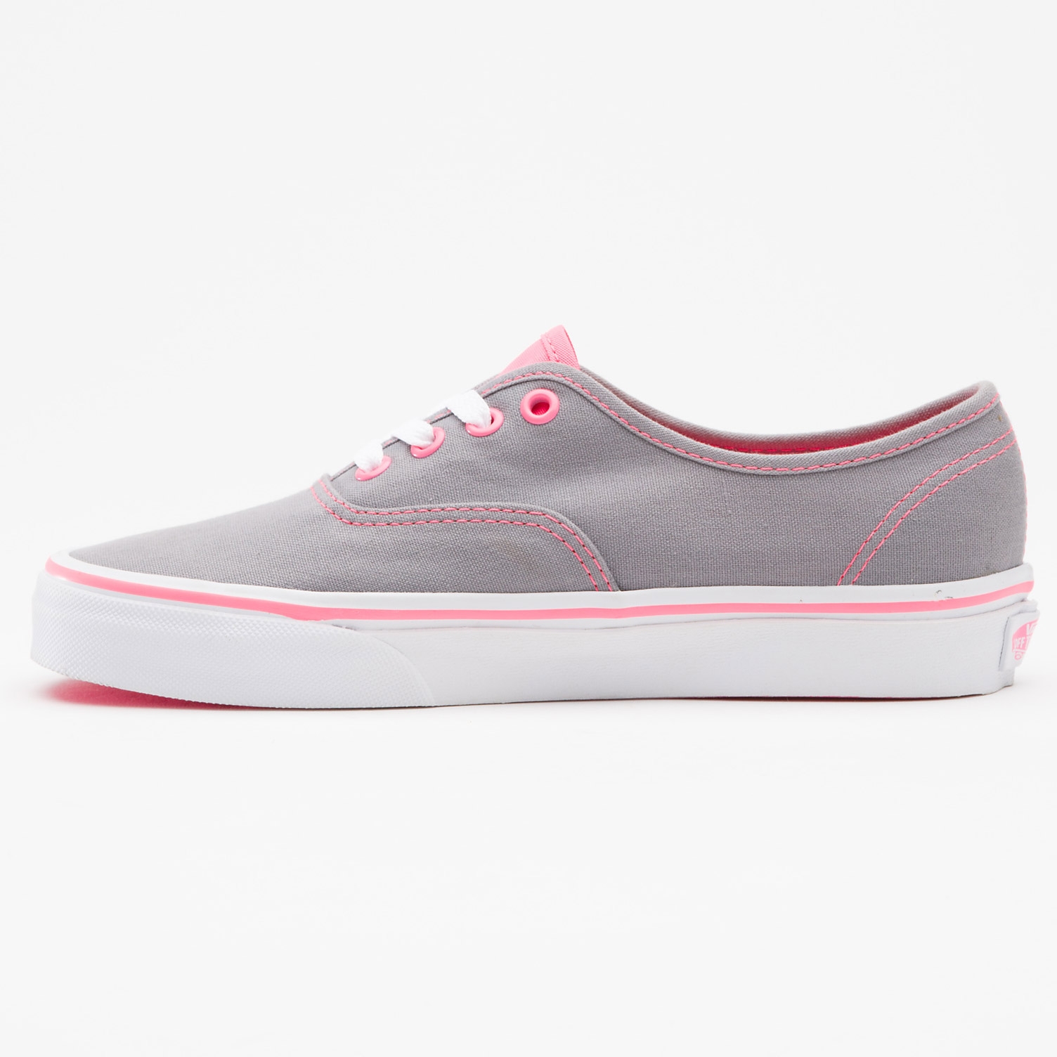 grey and pink vans