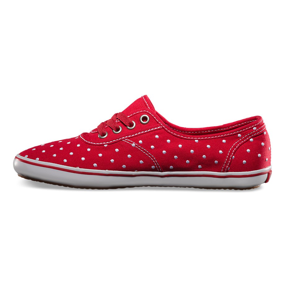 red polka dot vans