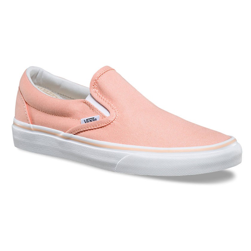 tropical peach slip on vans