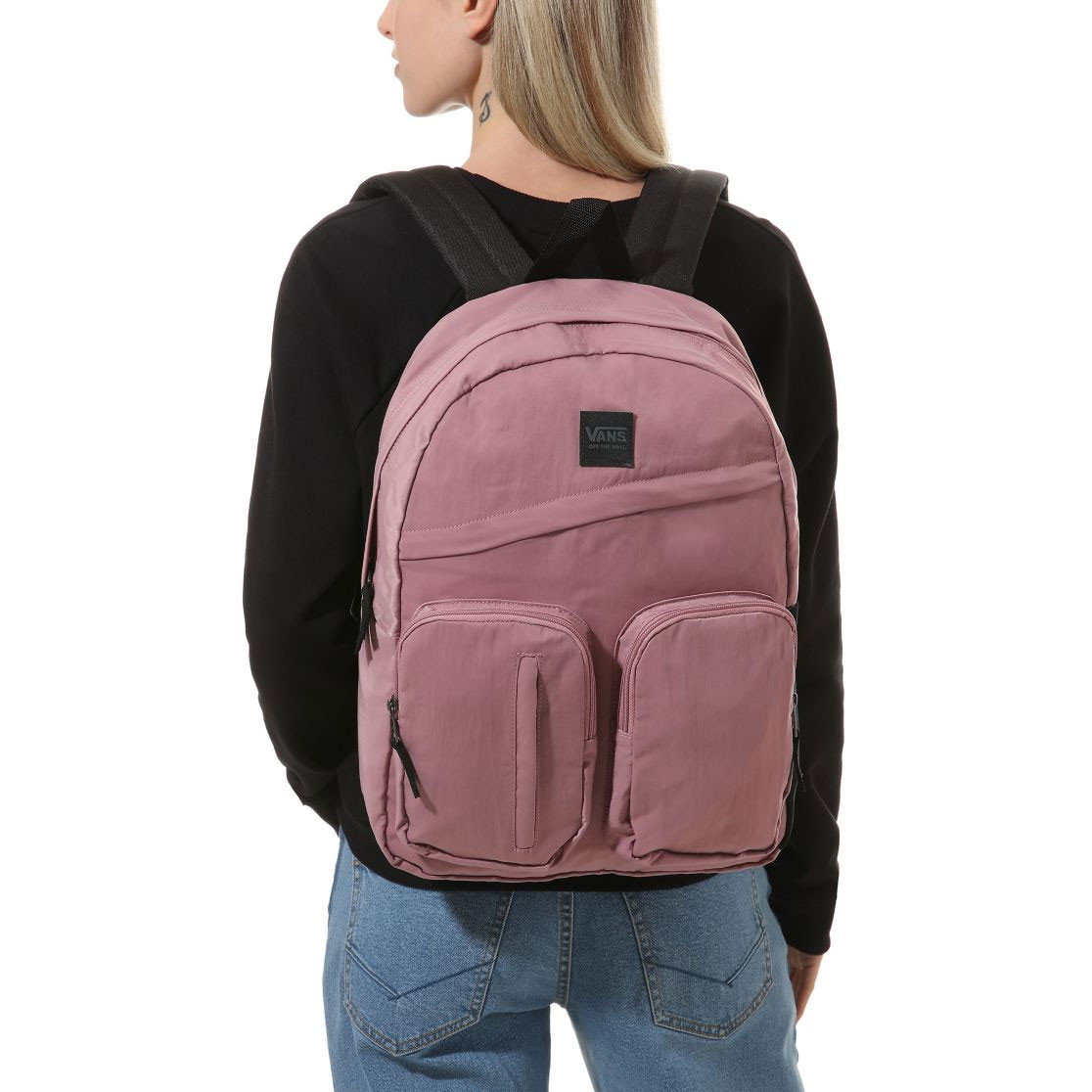 vans realm nostalgia rose backpack