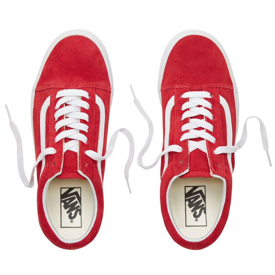 vans old skool pig suede red