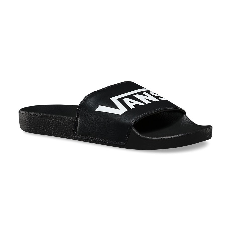 vans black slide on