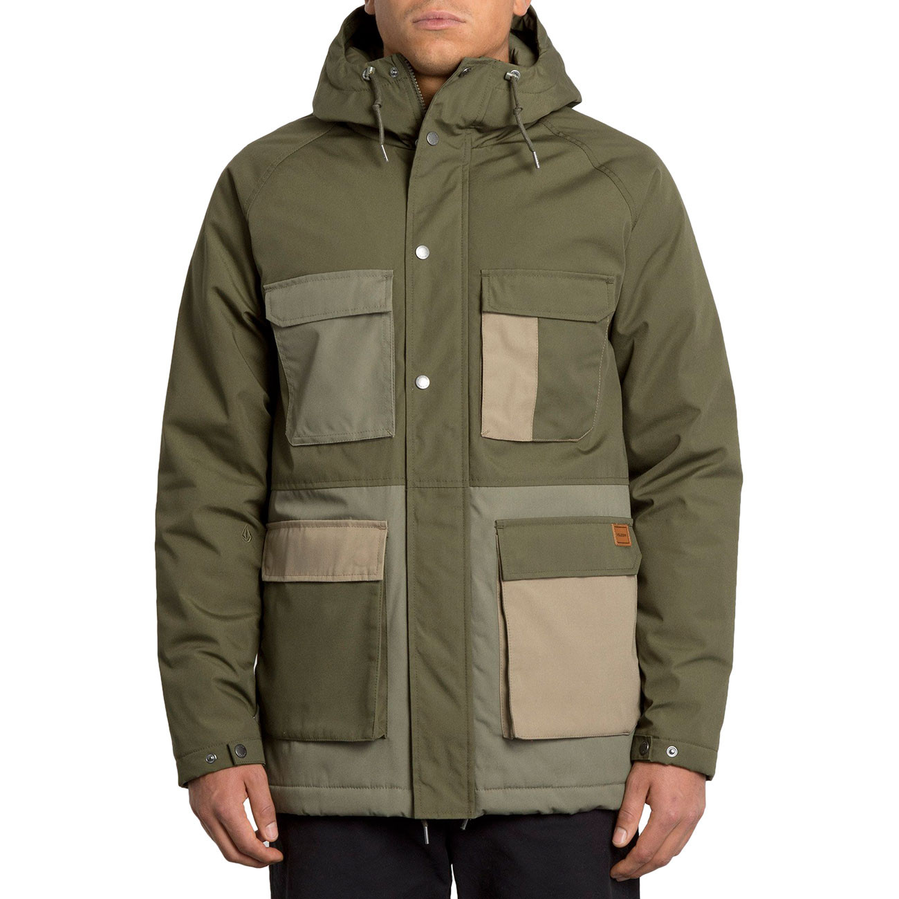 Street jacket Volcom Renton Winter 5K army green combo | Snowboard Zezula